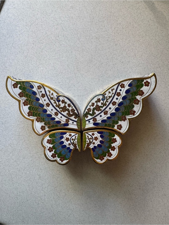 Other - Vintage 4-piece Cloisonné Butterfly Trinket Boxes